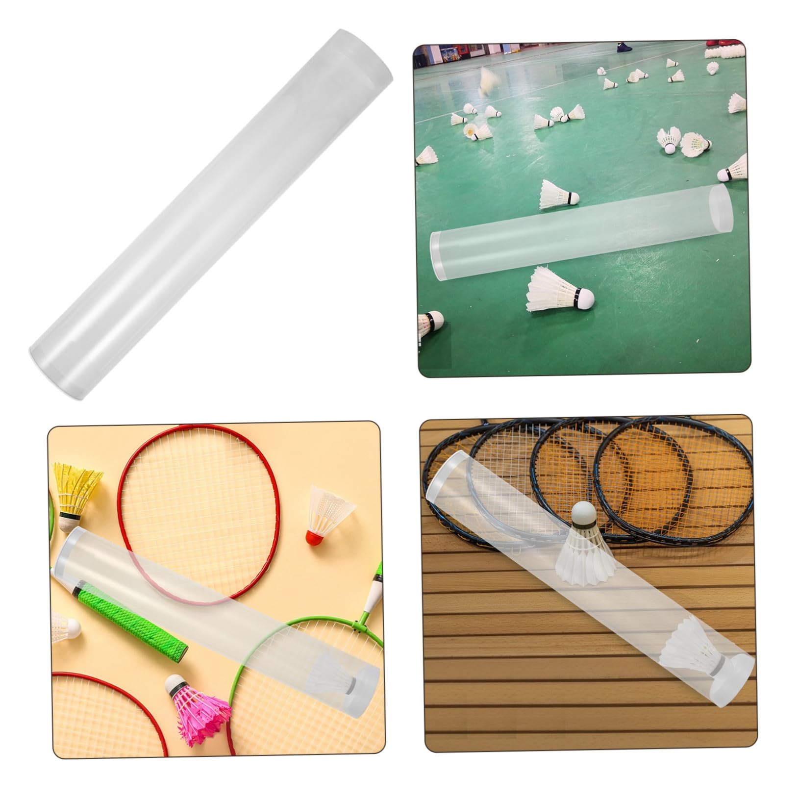Transparenter Badminton Shuttlecock Behälter mit Deckeln Tragbarer Federball Aufbewahrungs Tube für Training Sport und Outdoor DIY Anpassbar für Spieler
