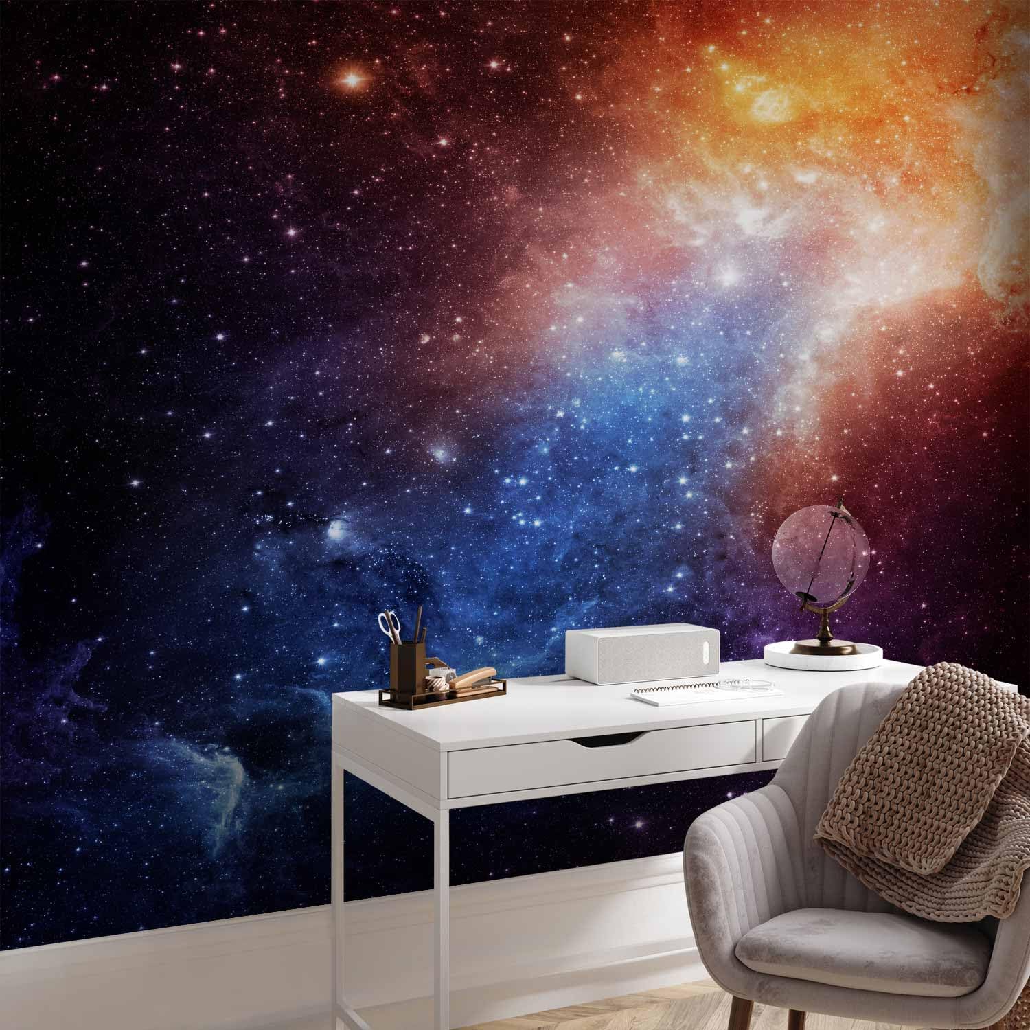 murando - Fototapete Vlies Galaxy, 500x350 cm, Schlafzimmer, Wohnzimmer | Full HD Druck, 3D-Effekt, lichtbeständige Farben, ideal fürs Wohn- oder Schlafzimmer, schnelle Montage, lichtbeständig, edel