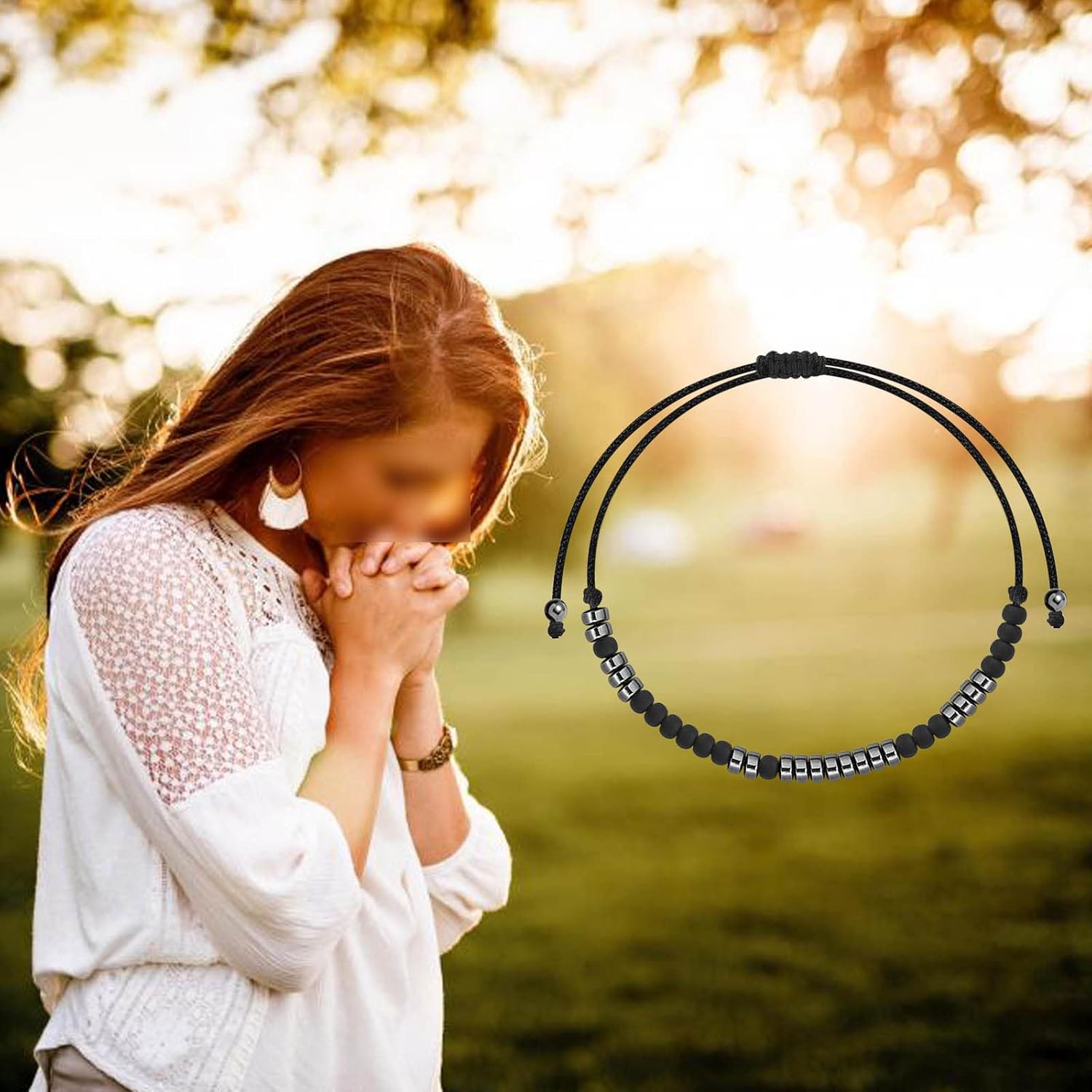 FEELMEM Matthew 19:26 Morse Code Bracelet Faith Jewelry Christian Gift Matthew 19:26 Bible Verses Gift - Image 7