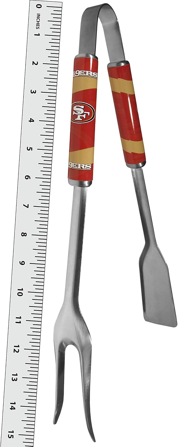 Siskiyou Sports NFL San Francisco 49ers Unisex 3 in 1 BBQ Tool and Chip Clip, Team Colors, One Size