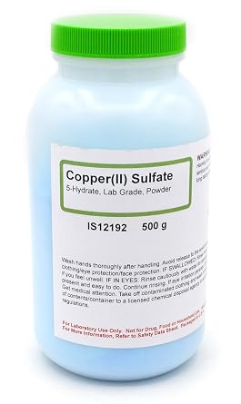 ALDON Innovating Science Copper II Sulfate 5-Hydrate Powder, 500g - Laboratory-Grade - The Curated Chemical Collection