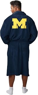 NCAA Big Logo Unisex Robe – Super Soft Plush Lounge Wear with Large Embroidered Team Logos (Front & Back)