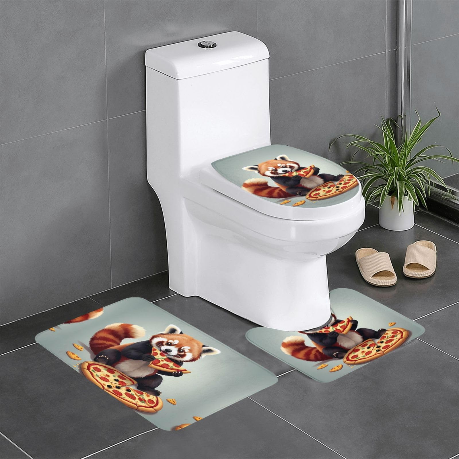 Tapis de sol panda original pour égayer vos toilettes et sorties de bain