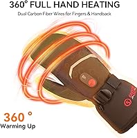 Vista 5 de SAVIOR HEAT Manoplas Calefactables con Batería, Guantes de Esquí con Batería, Manoplas Eléctricas Recargables Mejoradas para Esquí, Camping