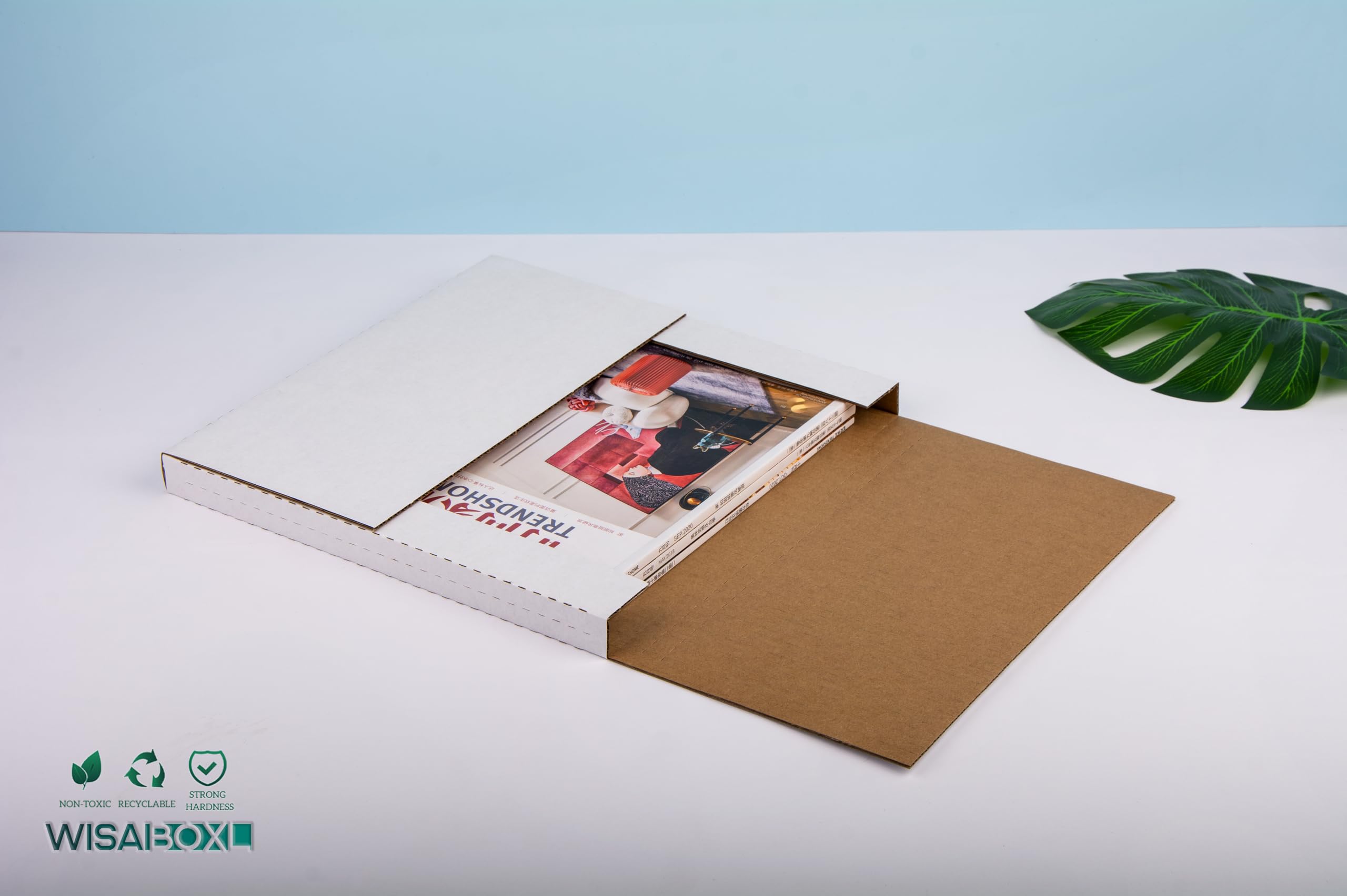 Cajas de cartón corrugado LP para envíos de discos de vinilo de 12.8 x 12.8 x 1 pulgadas, fáciles de plegar, cajas de envío de álbumes de profundidad múltiple con calcomanías frágiles