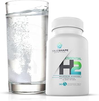 Essential H2 Fizzy Molecular Hydrogen Tablets for Water Nutritional Supplement Unflavored, 30 Servings