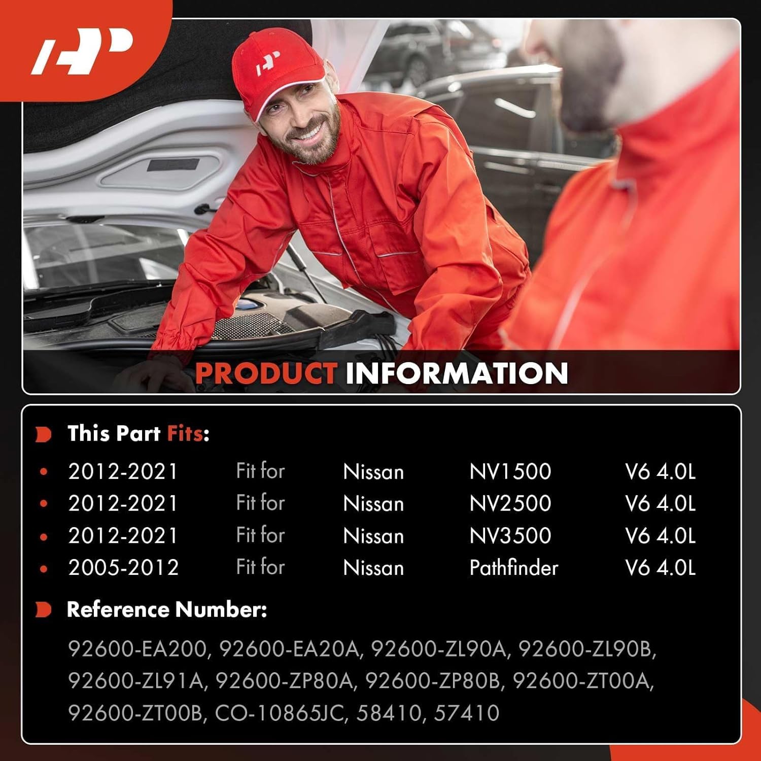 A-Premium Air Conditioner AC Compressor with Clutch Compatible with Nissan NV1500 NV2500 NV3500 4.0L 2012-2021, Pathfinder 4.0L 2005-2012