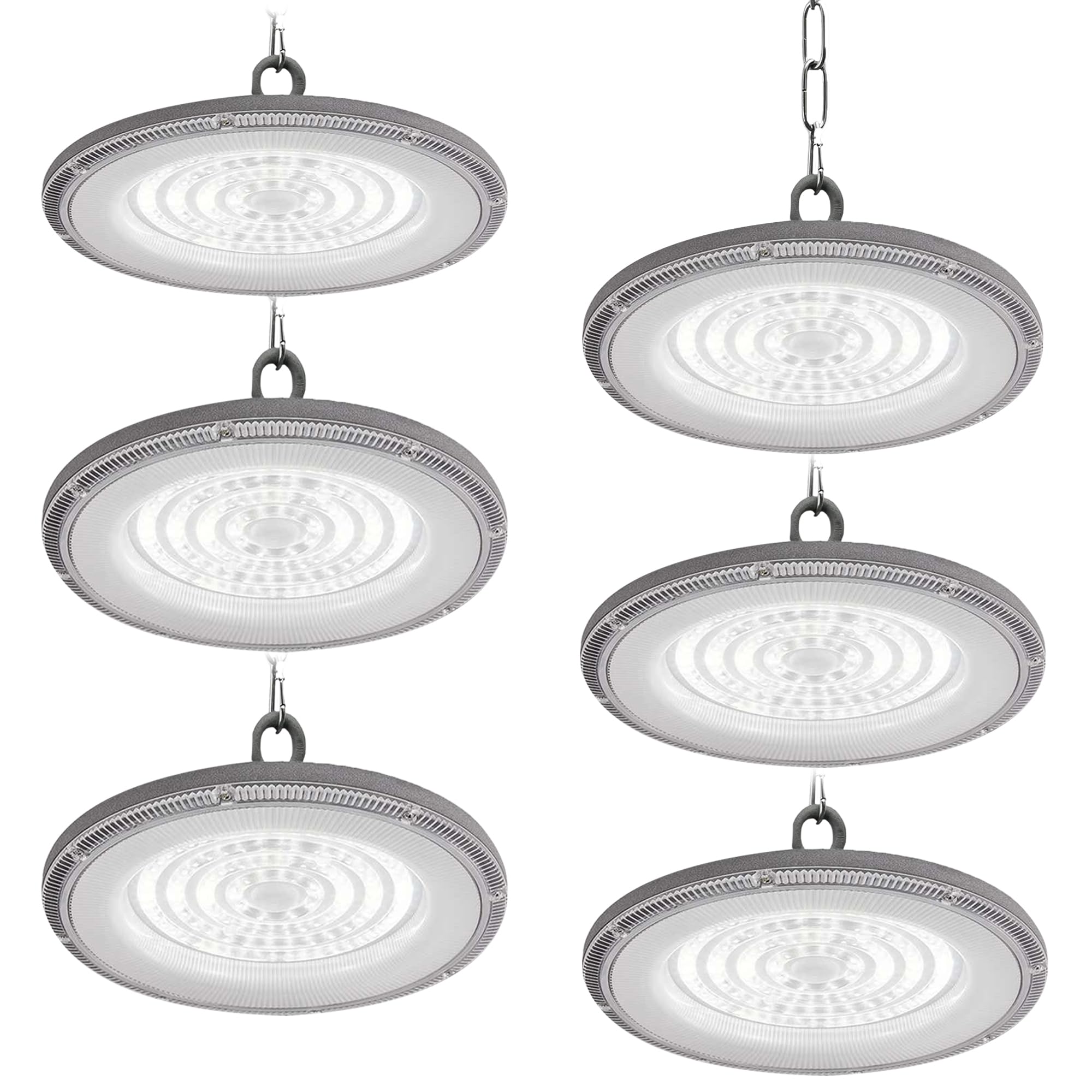 POWERSTAR ELECTRICALS LED UFO High Bay Light 100W/200W/300W, 6000K Daylight White, Durable Industrial & Warehouse Lighting Fixture (100W-6 Pack) โ image 1