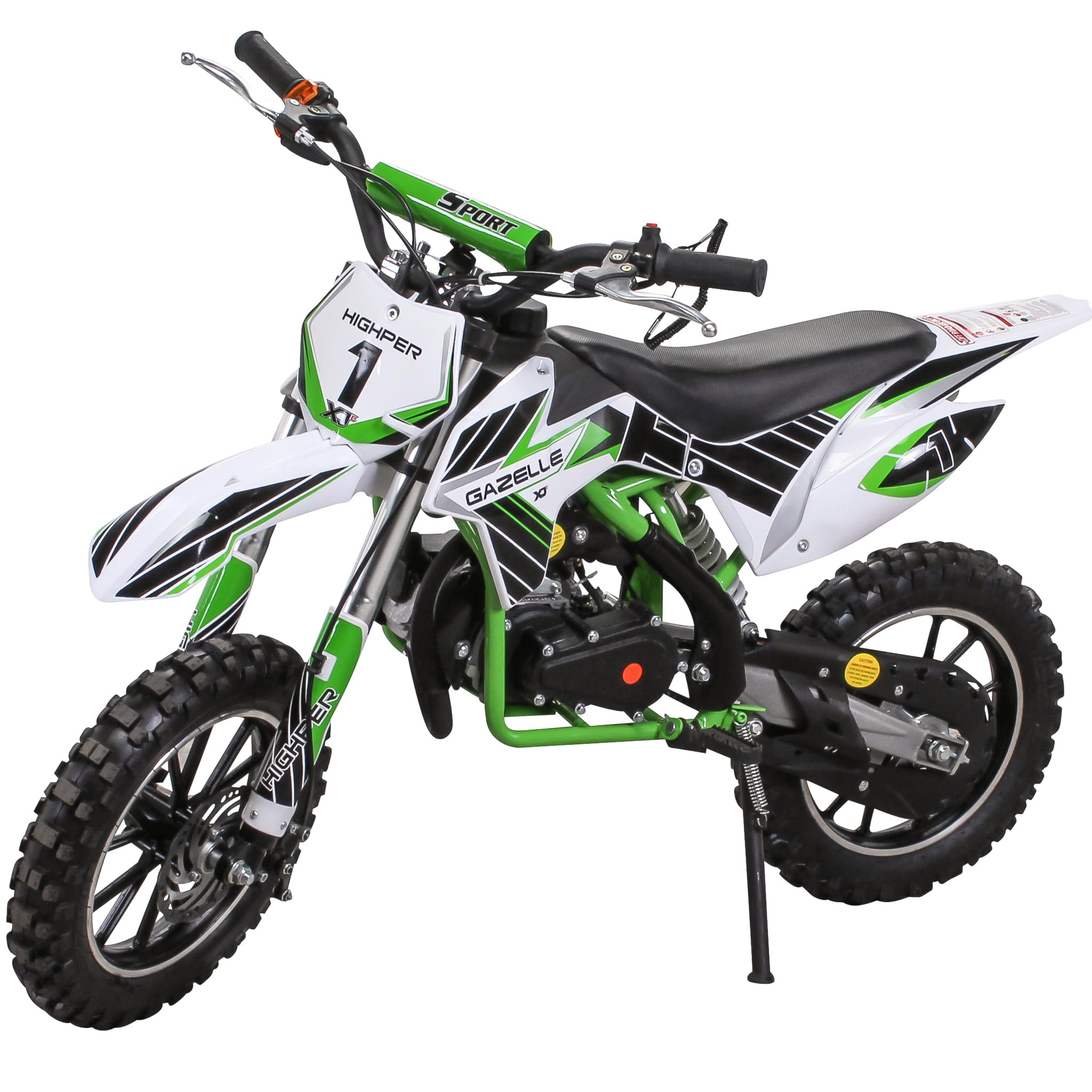 Actionbikes Motors Mini Moto Cross pour enfants Gazelle 49 cc | Moto Thermique Enfant - Velo Electrique - Pocket Bike - Jouet - Dirt Bike - Air Bike - Mini Moto Cross - Pokette (Vert)