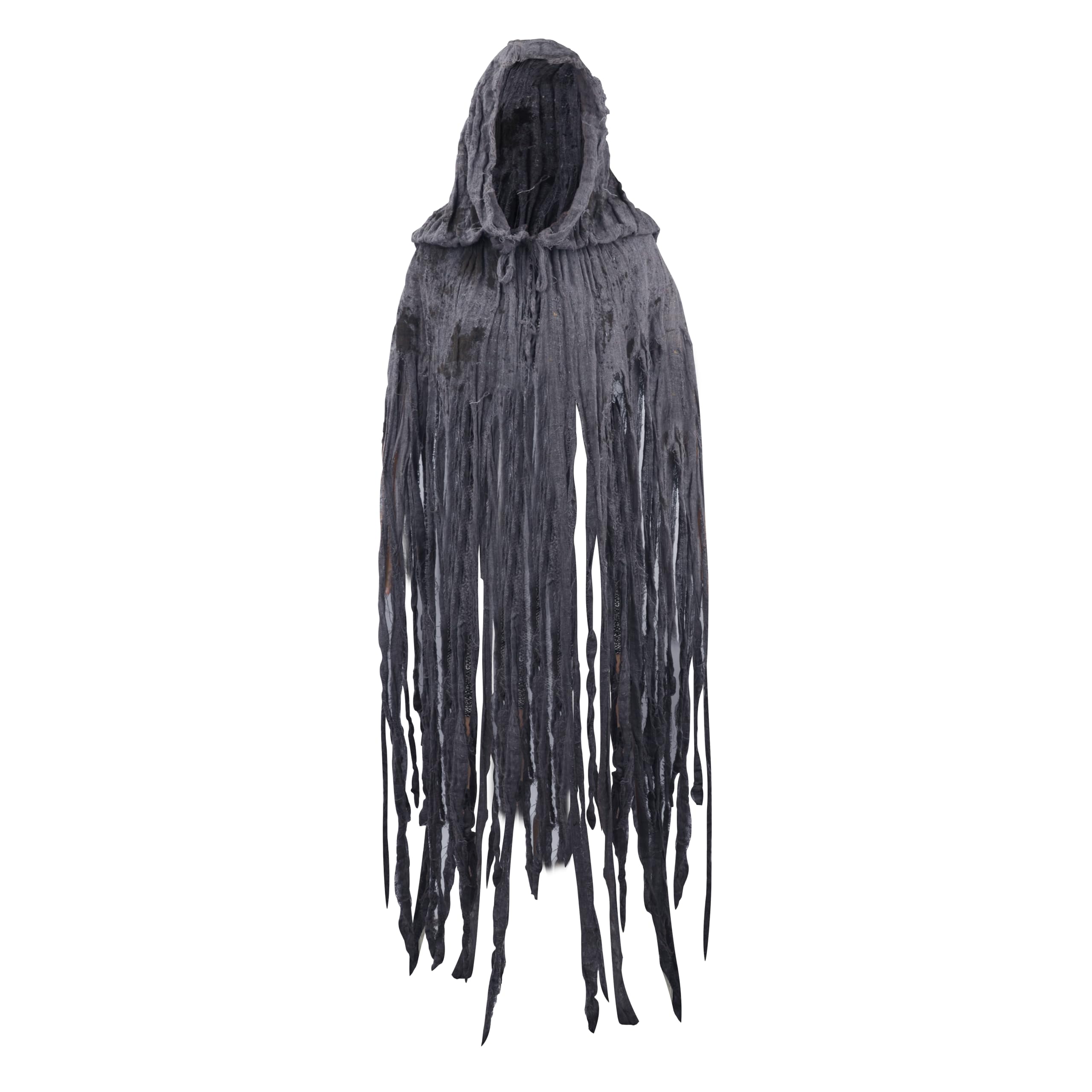 Moonlove Unisex Halloween Cloak with Hood Capes Zombie Grim Reaper Ghost Costume Cosplay Ghost Dementors Tattered Hooded Capes for Adults Halloween Day Of The Dead Party Props Cloaks