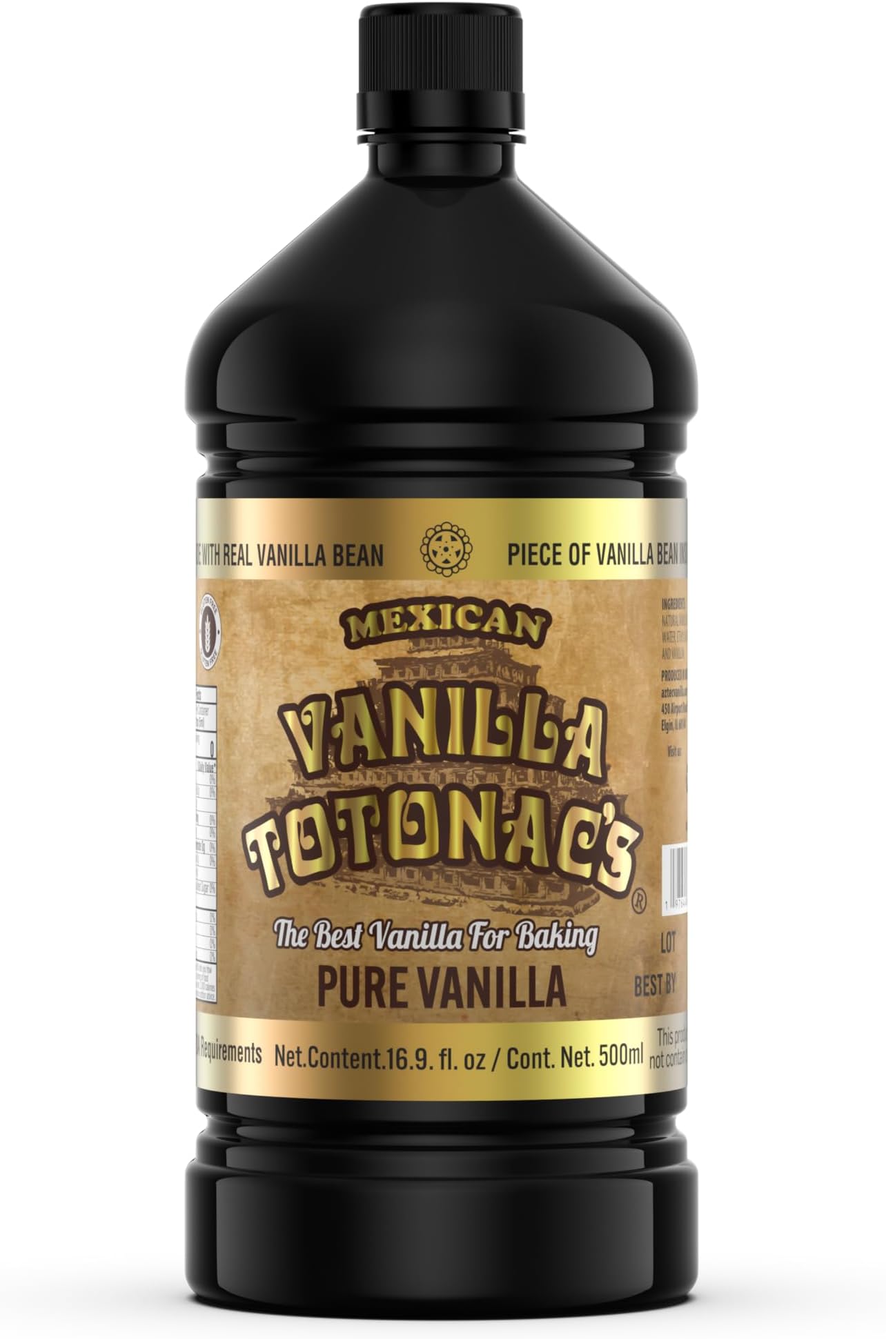 Mexican Vanilla Totonac's Clear Vanilla Extract - 16.9 Oz Liquid - Premium Grade for Authentic Baking & Cooking Flavors
