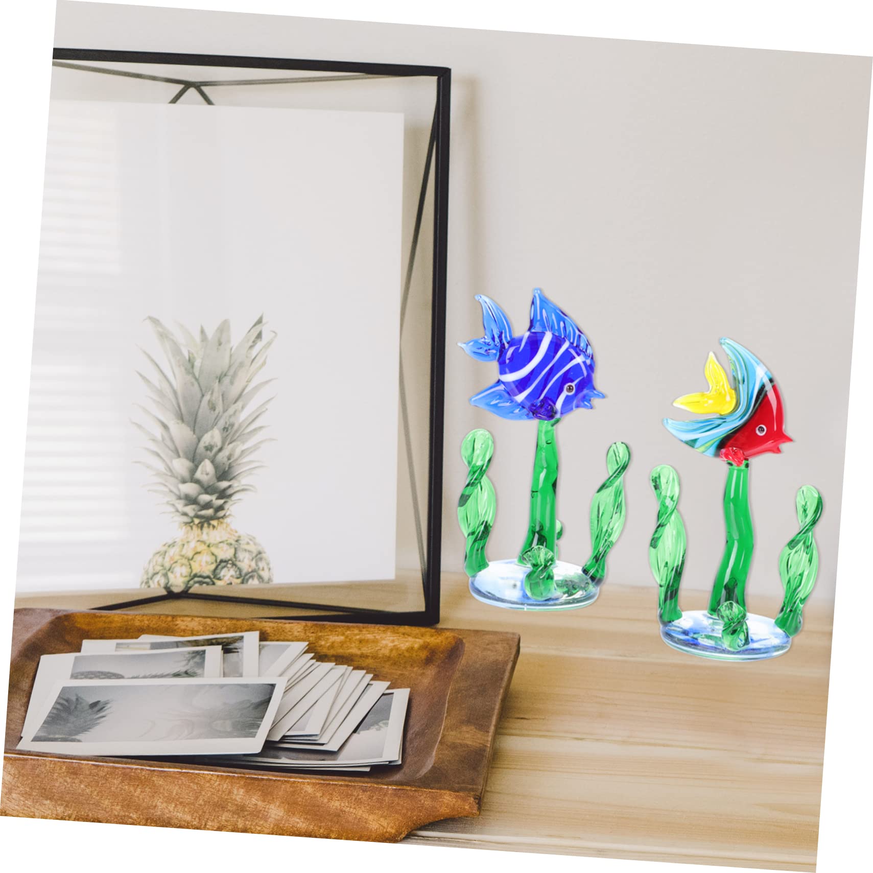 OUNONA 3 Set Ornamenti Per Piante Acquatiche Per Acquario Galleggiante Decorazioni Per Acquari Di Grandi Dimensioni Arredamento Di Pesci Dei Cartoni Animati 2 Pezzi*3