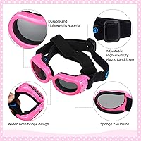 Vista 4 de Frienda Casco y Gafas para Perros, Gafas de Protección UV para Perros y Casco de Motocicleta para Cachorros de 4 Pulgadas con Almohadillado Adorable