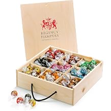 Luxury Chocolate Gift Box with Lindor Truffles - Premium Chocolate Gift Set with Milk, Dark, White, Hazelnut, Strawberry & Cream Truffles - Sweet Treat Hampers for Men & Women, from Regency Hampers