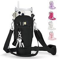 linmaya Water Bottle Carrier Bag for Stanley Cup 40/30oz with Phone Holder Pockets,Neoprene Water Bottle Cross-body Bag with Adjustable Shoulder & Hand Strap Stanley Cup Accessories