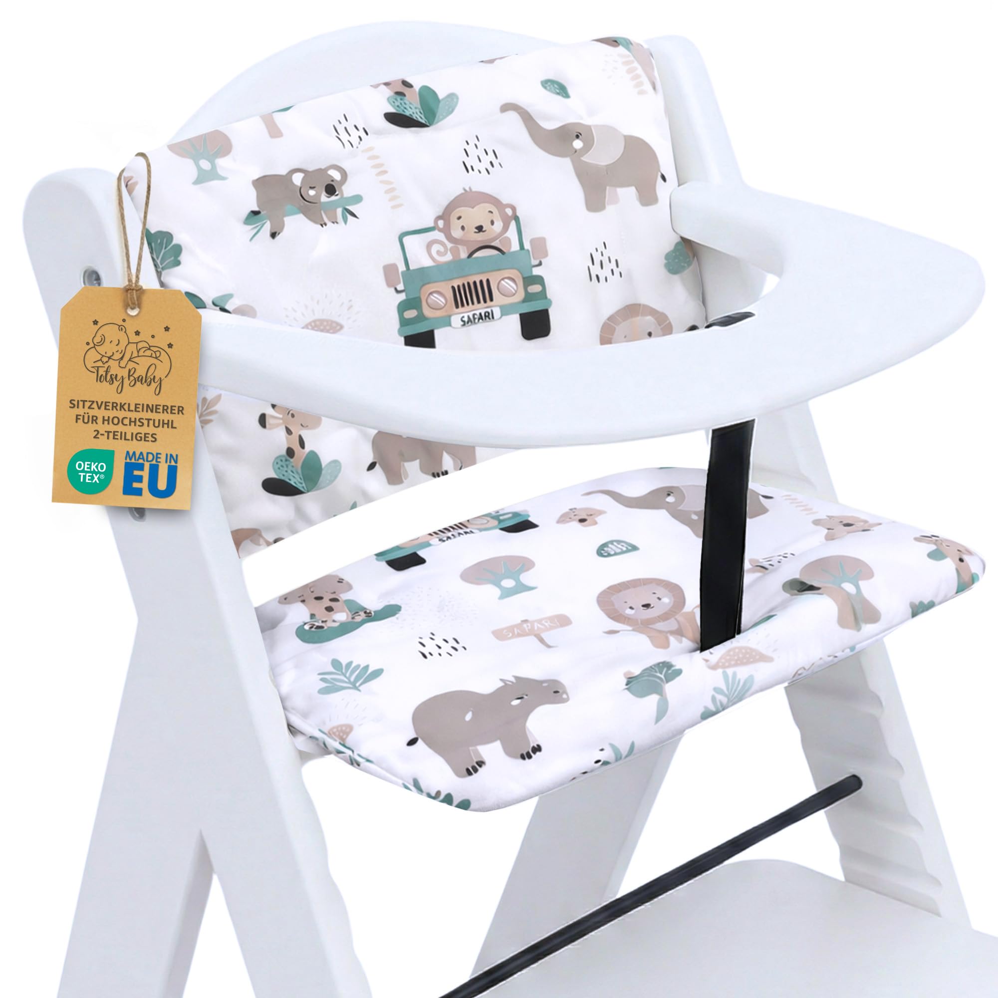 Highchair Seat Reducer Baby Cushion Pad - 2 Piece - Cover for Hauck Stokke Wooden Stair Feeding Chair Infant Waterproof Stable Liner Oeko-Tex Certificate Africa — image 1