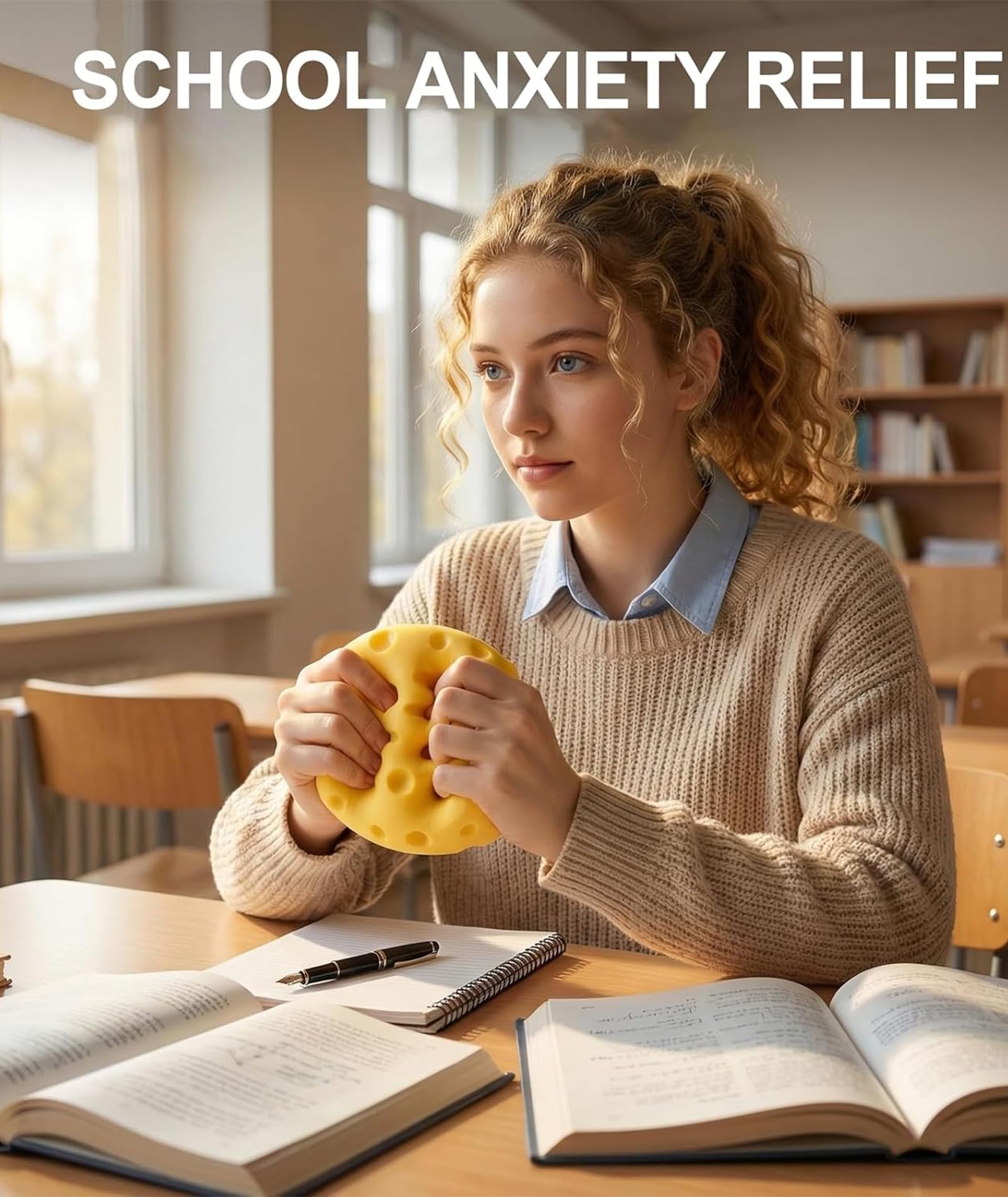 10×10cmCheese Squishy, Butter Squishy, Dumpling Squishy, Hand Relaxation Tool for Stress Relief During Work and Study, Yellow Cheese Themed Stress Relief Tool 2