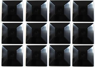 Nominal 4x4 Plastic Fence Post Caps with Nail Hole (3-5/8"x 3-5/8") (12, Black)