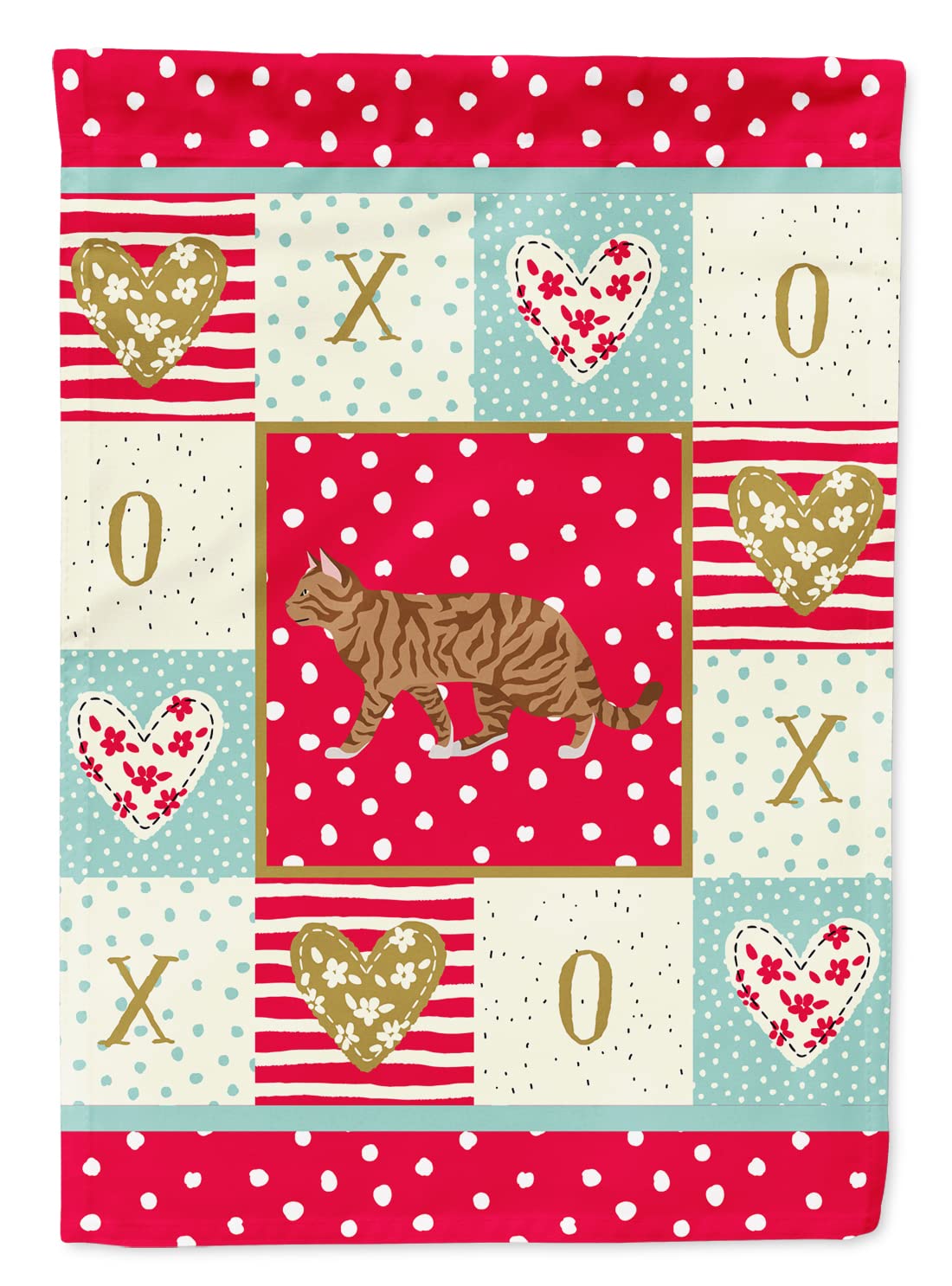Toyger Cat Love Flag Caroline's Treasures bannière de prestige en toile épaisse