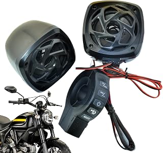 Yanayi Altavoz para Motocicleta, de Altavoces con Amplificador para Motos y Vehículos, Altavoz Potente y Versátil de Instalación Fácil para Scooter, Adultos, Adolescentes y Familia