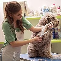 Vista 5 de Purple Dragon Tijeras profesionales de aseo de mascotas de 6.5 pulgadas y 46 dientes, tijeras para adelgazar y mezclar perros, recortadora de pelo