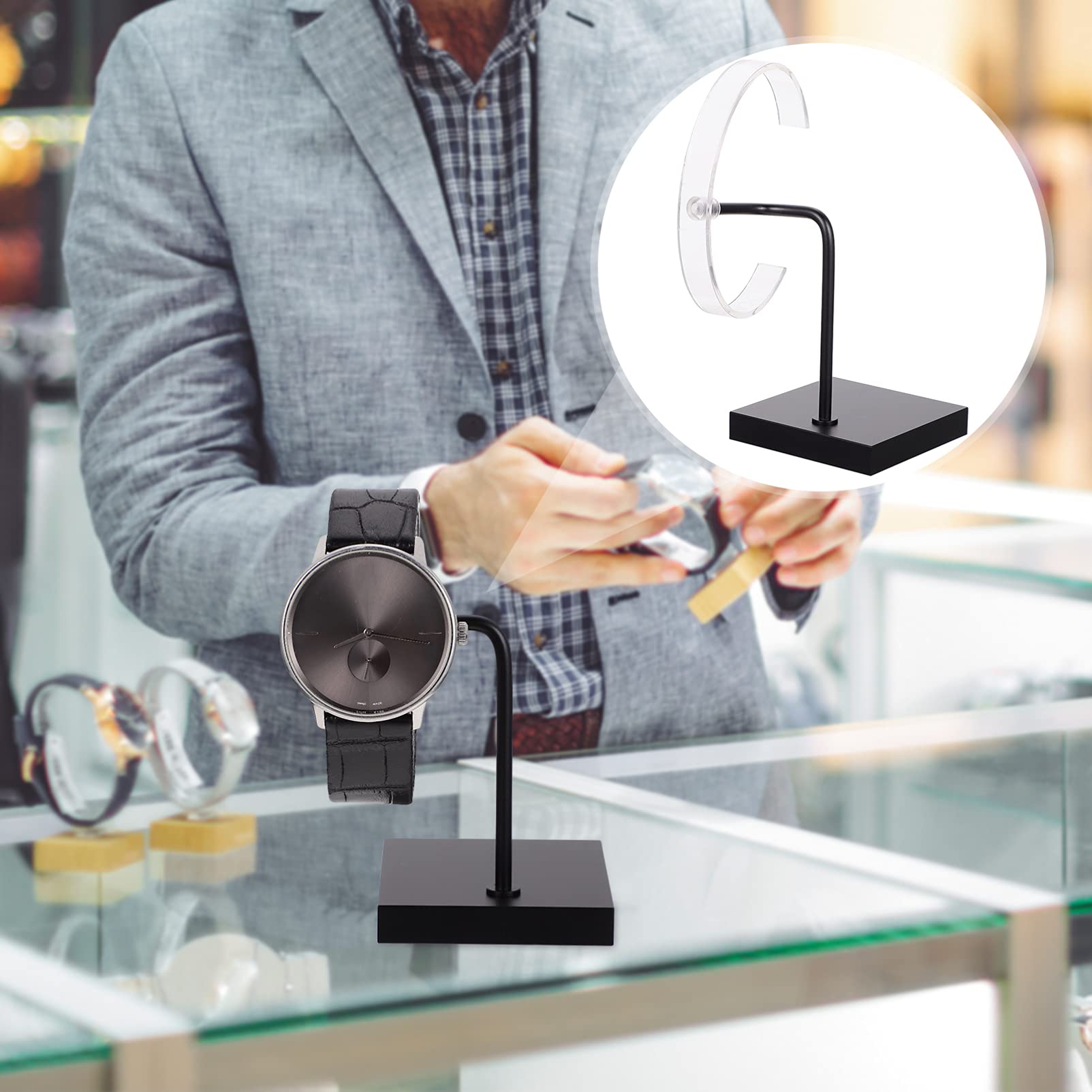 3 STK Uhrenständer Displayhalter Für Uhren Armbanduhr Für Männer Uhr-Organizer-ständer Smarte Herrenuhren Relojes Inteligentes para Hombres Herren Smartwatch Zeigt An Metall Black