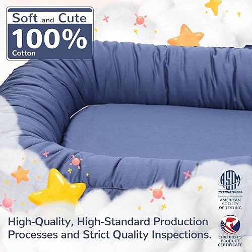 Miniatura 3 de Tumbona para bebé, tumbona infantil para recién nacido, funda portátil para nido de bebé, transpirable y suave, artículos esenciales para recién