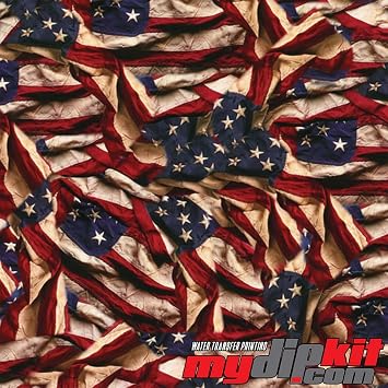 Water Transfer Printing Film - Hydrographic Film - Hydro Dipping - Respect American Flag - LL-739-A
