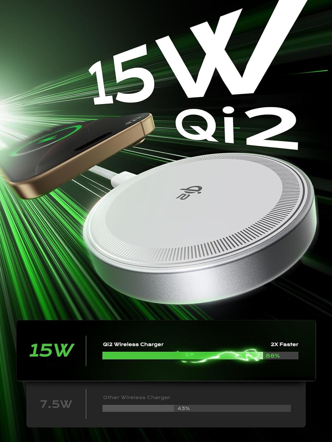 Qi2 15W Fast Charging illustration