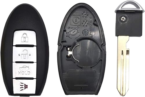 Vista 3 de Carcasa para llavero inteligente remoto compatible con Nissan Altima Maxima Murano Infiniti KR55WK48903 de repuesto sin llave para llave de coche