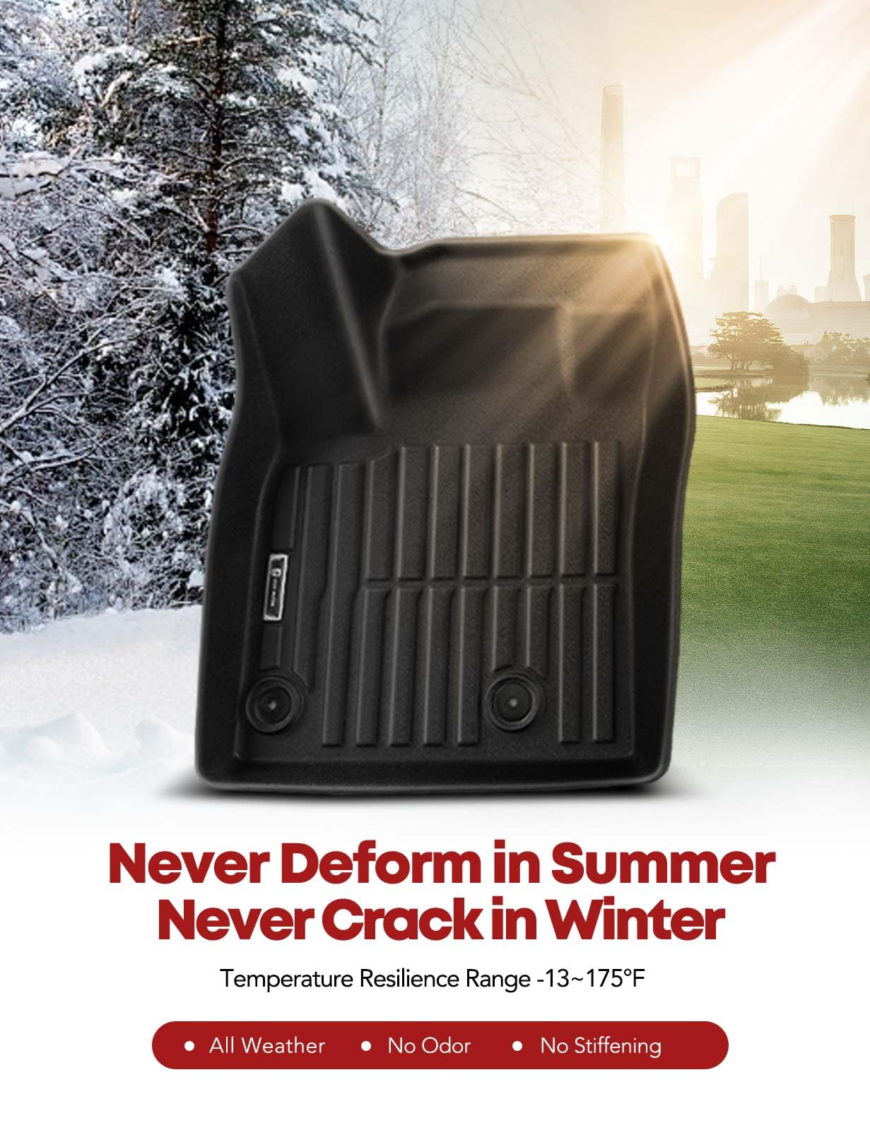 YHTAUTO Floor Mats Cargo Mat Fit 2021-2026 Nissan Rogue Not Rogue Sport TPE All Weather Floor Liner Odorless — view 8