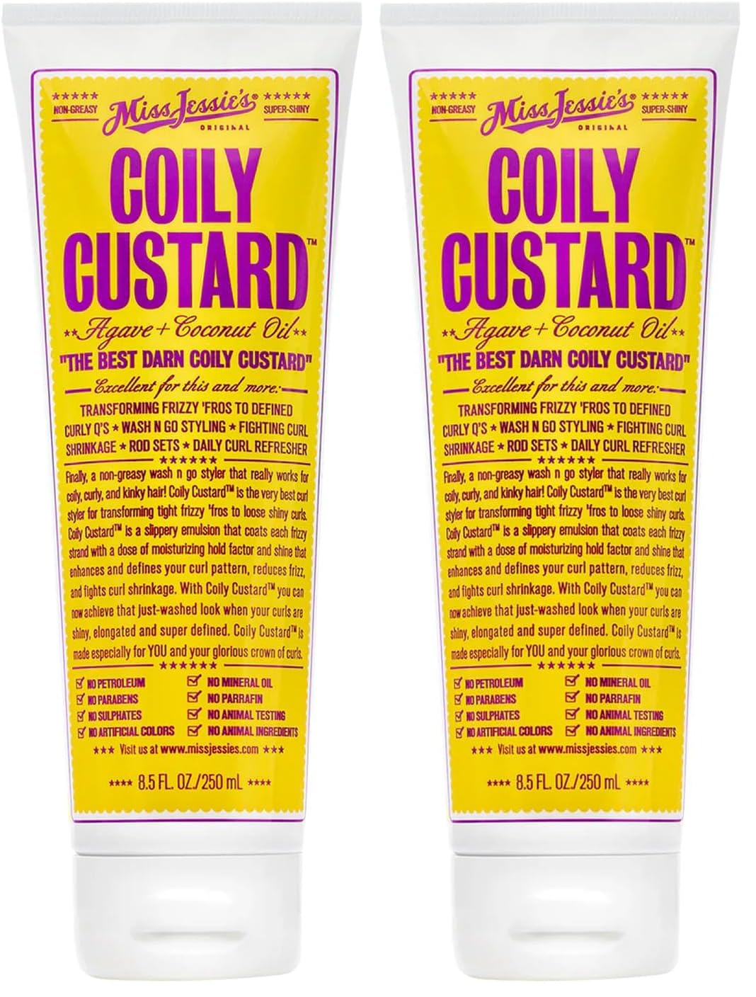 Miss Jessie's Coily Custard Unisex Emulsion 8.5 oz (Pack of 2)