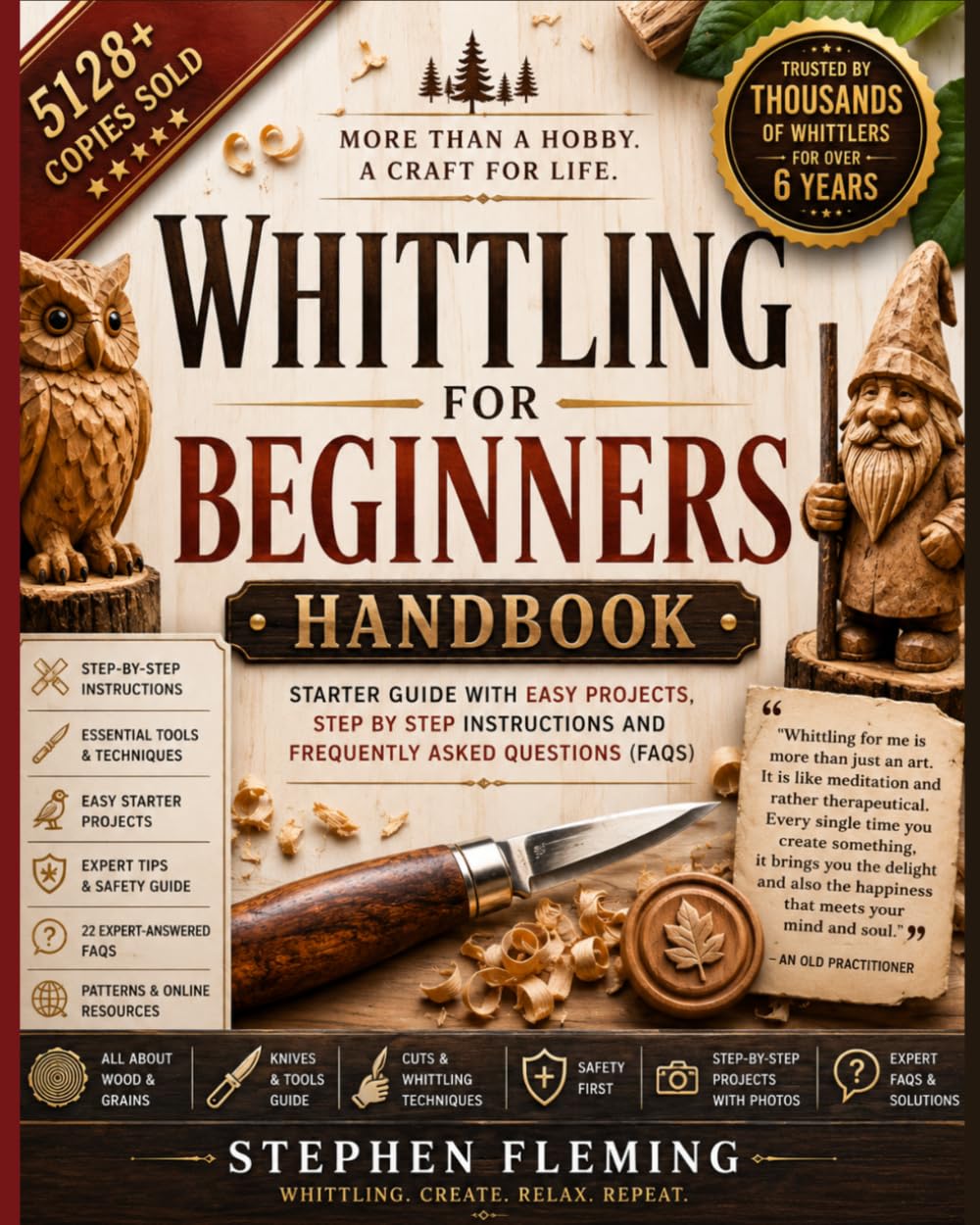 Whittling for Beginners Handbook: Starter Guide with Easy Projects, Step by Step Instructions and Frequently Asked Questions (FAQs): 3 (DIY Series)