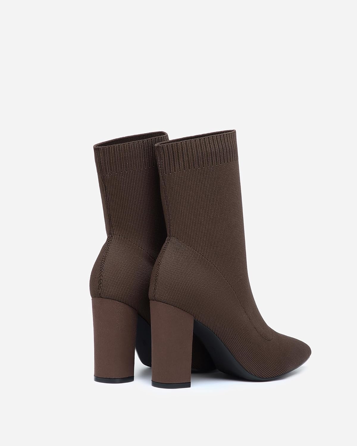 NEWBELLA MOUSSE FIT Women's Minimalist Pointed Toe Chunky Heeled Ankle Boots