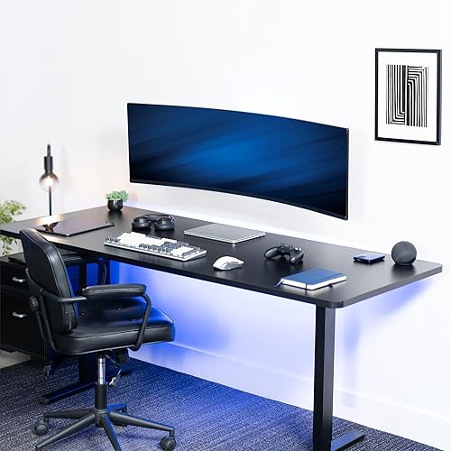 Miniatura 2 de VIVO Soporte de pared para monitor ultraancho de perfil bajo para pantallas de hasta 49 pulgadas y televisores de hasta 32 pulgadas, soporta 44