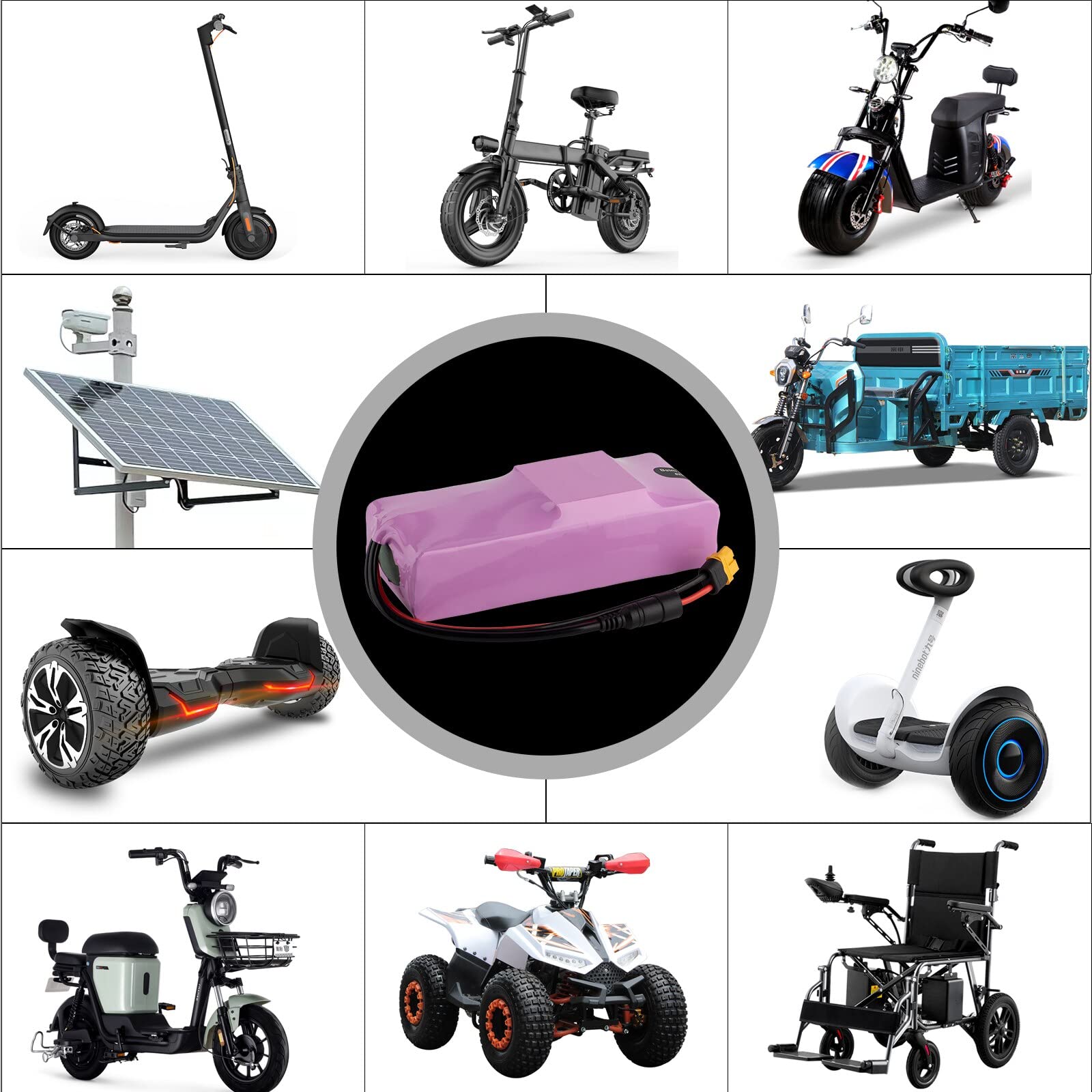 (tensión Total 25,2V en Lugar de 29,4V) Batería ebike 24V 7Ah batería de Iones de Litio 10Ah 12Ah 14Ah 20Ah con Cargador 200W-450W 250W 300W 350W para Scooter, etc.