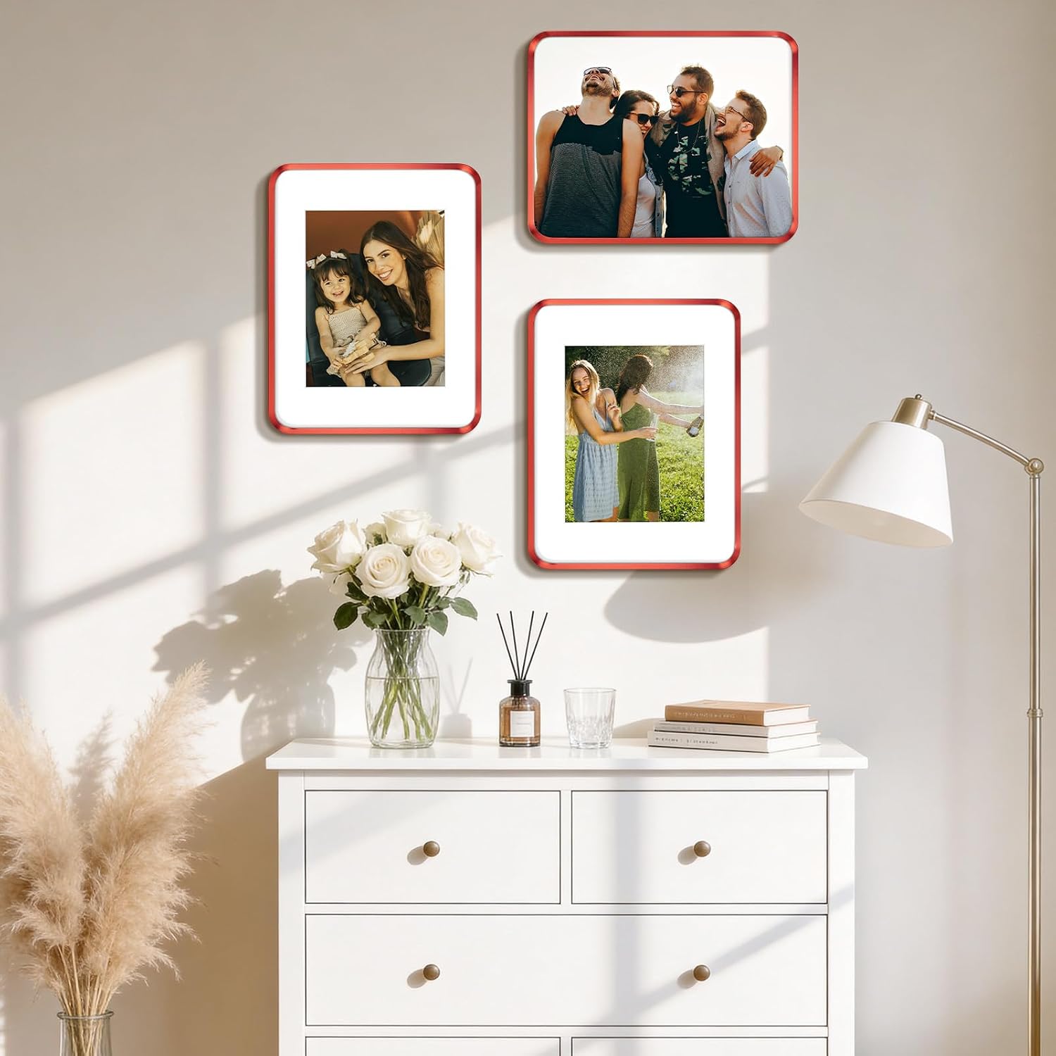 Golden State Art 11x14 Red Aluminum Picture Frame Mat for 8x10 Real Glass image 2