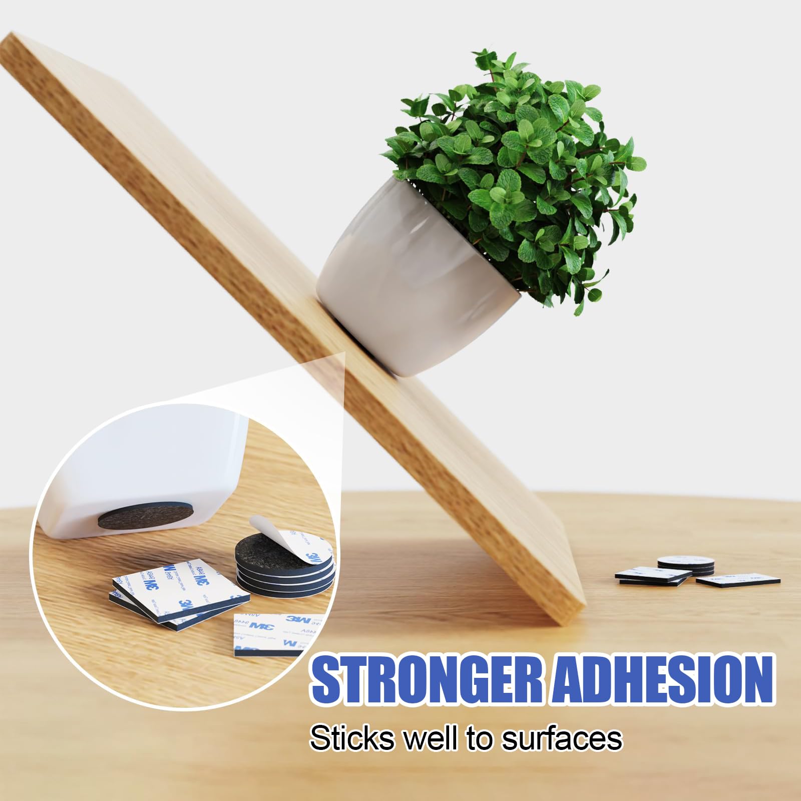 3M Ruban Adhésif Double Face Extra Fort, Solide Tampons Adhésifs De Montage, 16 Pcs (Dia 25 Mm