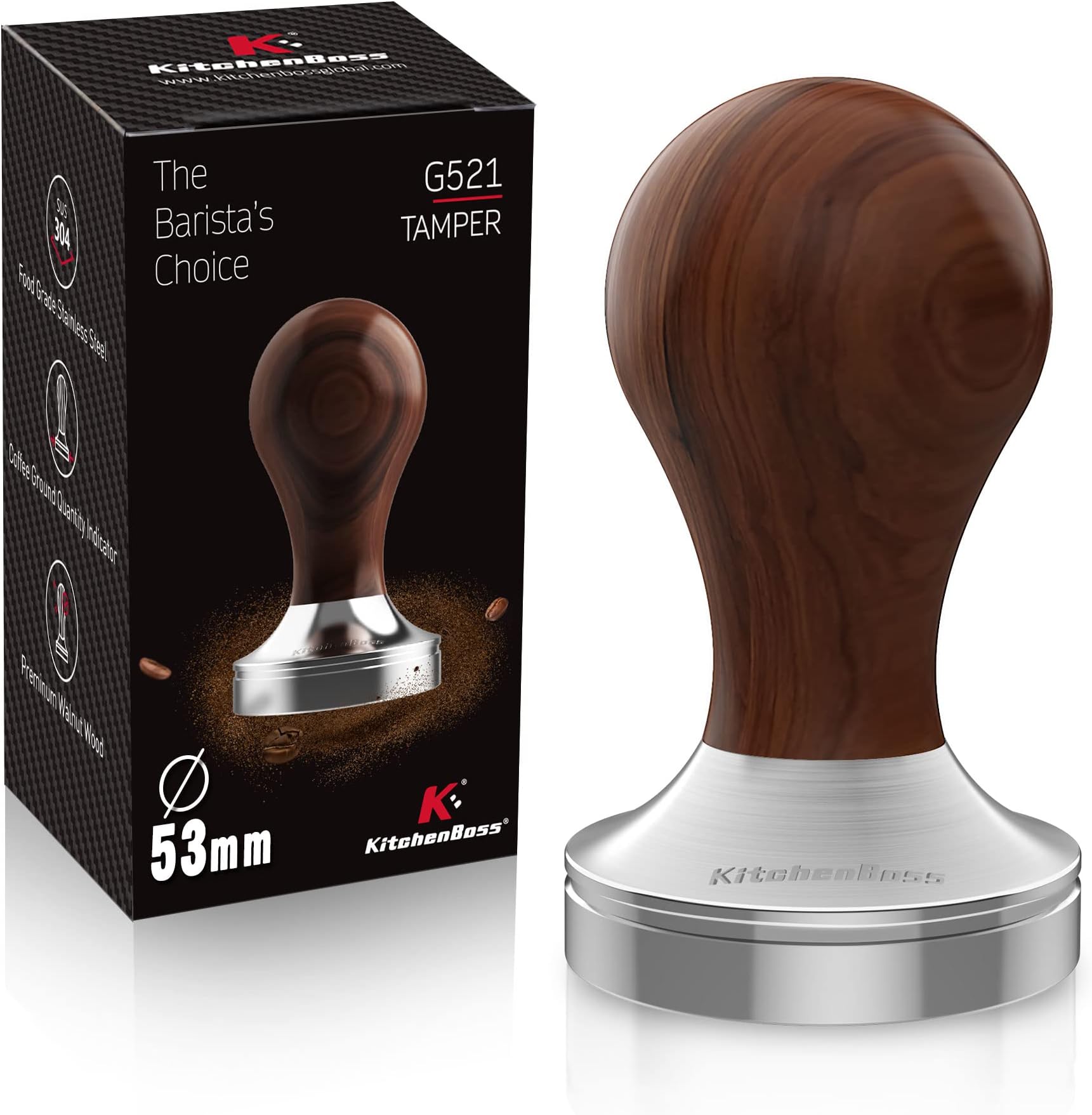 IKAPE IK-TAMPER-V3 Espresso Spring Flat Steel Base