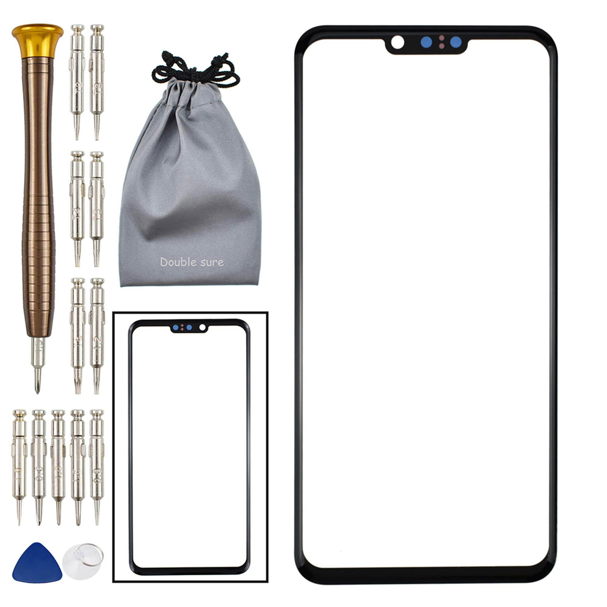 Outer Glass Screen Replacement for LG G8 ThinQ Black LM-G820 LM-G850 LM-G820N LMG820QM7 LM-G820UMB