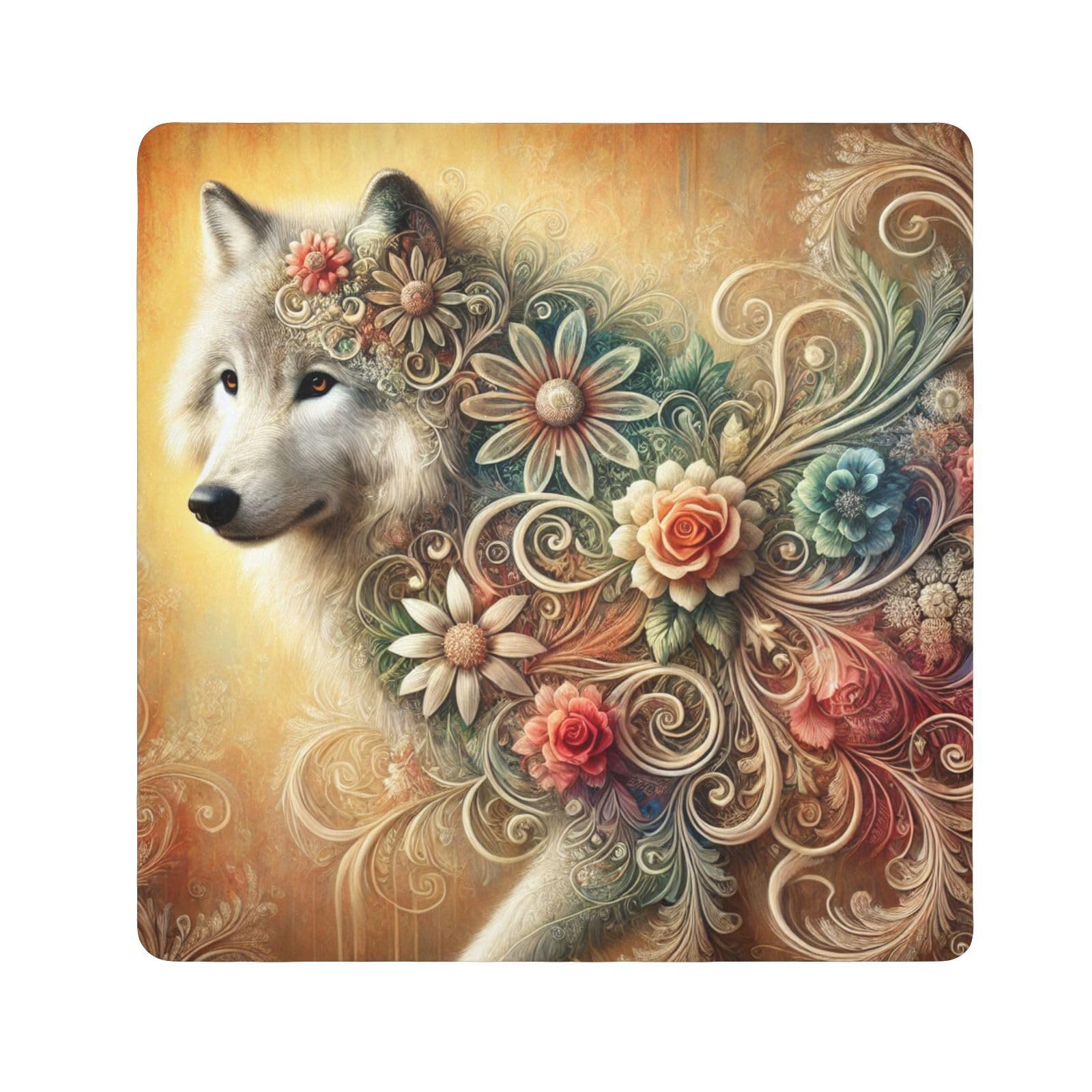 Joko Ivery Floral Wolf Golden Camera Lens Wrap 21.7