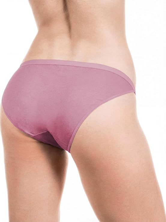 Sexy Basics Womens String Bikini Briefs | 100% Cotton | No Show Underwear | Multi Packs & Colors