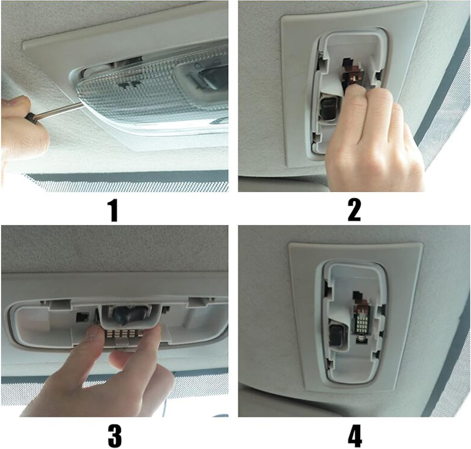 4-step LED bulb installation guide