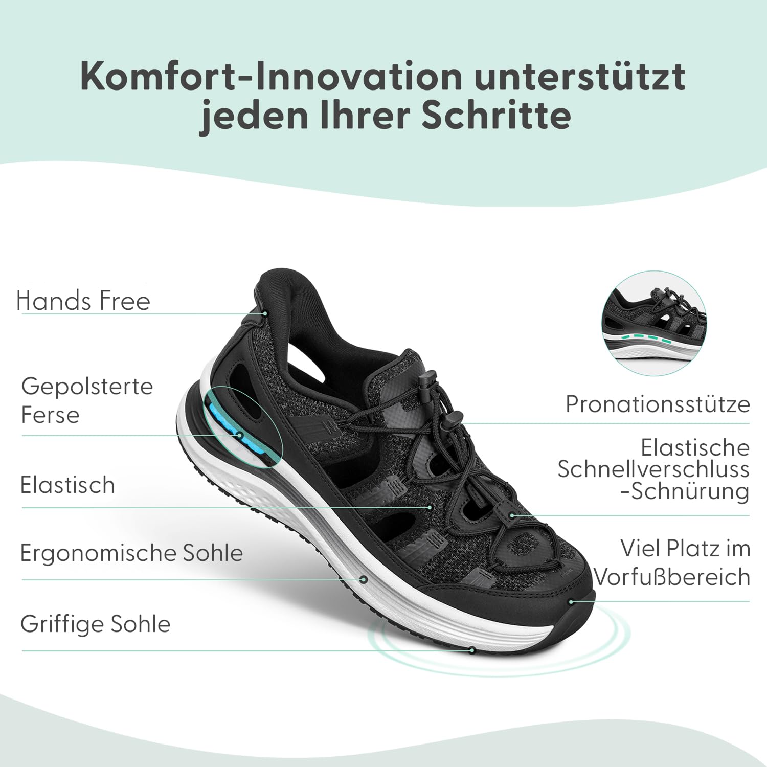 Orthofeet Venus orthopädische Damen Fischerman-Sandalen