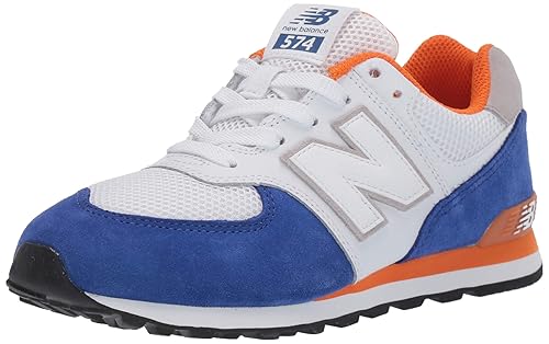 New Balance Boys 574v1 Lace-Up Sneaker, Team Royal/Vars, 4.5 D M US Little Kid (4-8 Years)