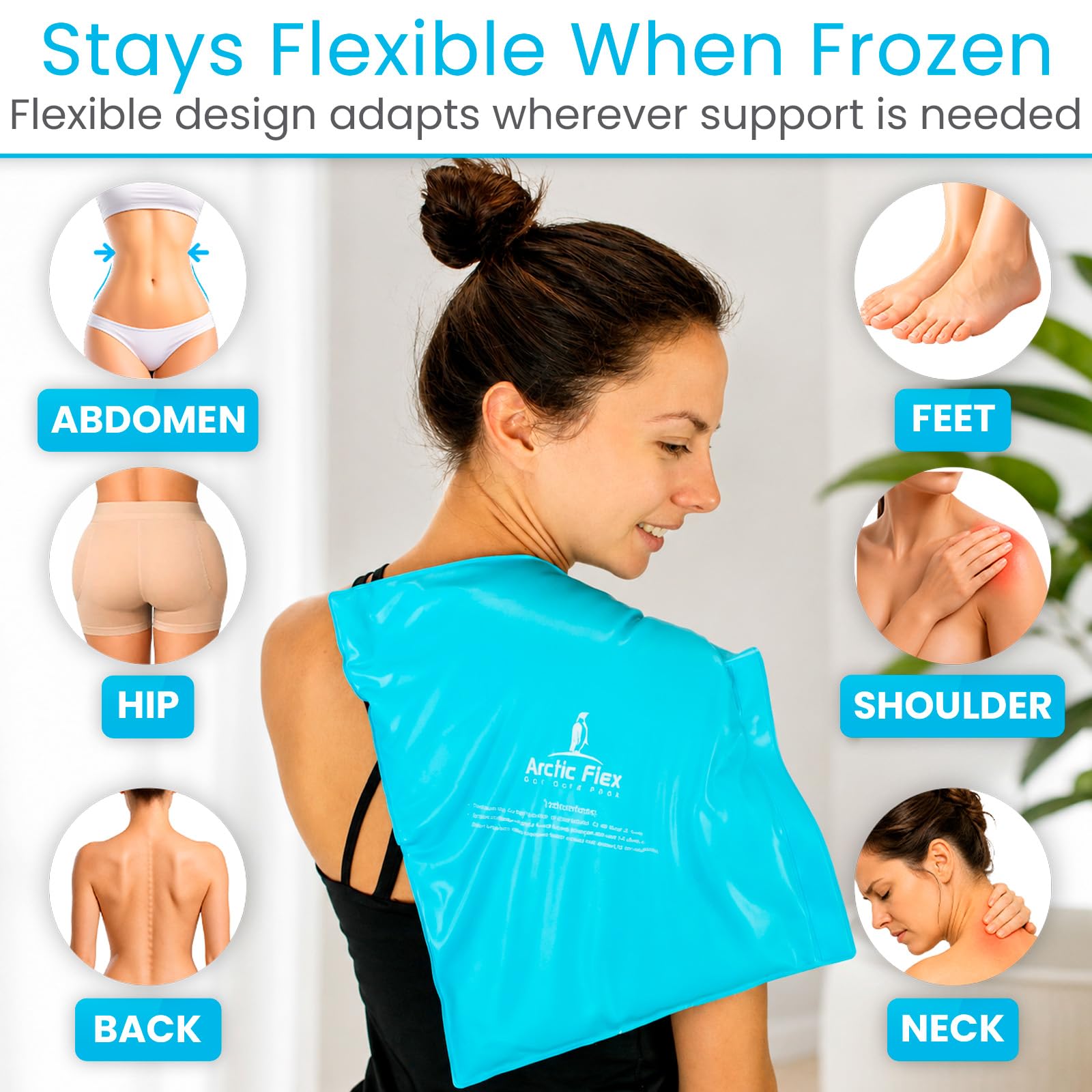 Arctic Flex Riutilizzabile di gel impacco di ghiaccio - ice bag terapia del freddo - impacco caldo comprimere/riscaldata (X-grande (11 "x 14"))
