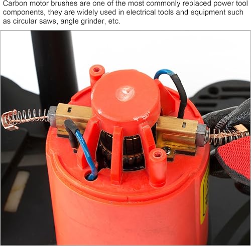 Miniatura 5 de Rebower Cepillos de carbono, para motor de alimentación - 0.827in x 0.709in x 0.315in  tono negro dorado  1 unidad
