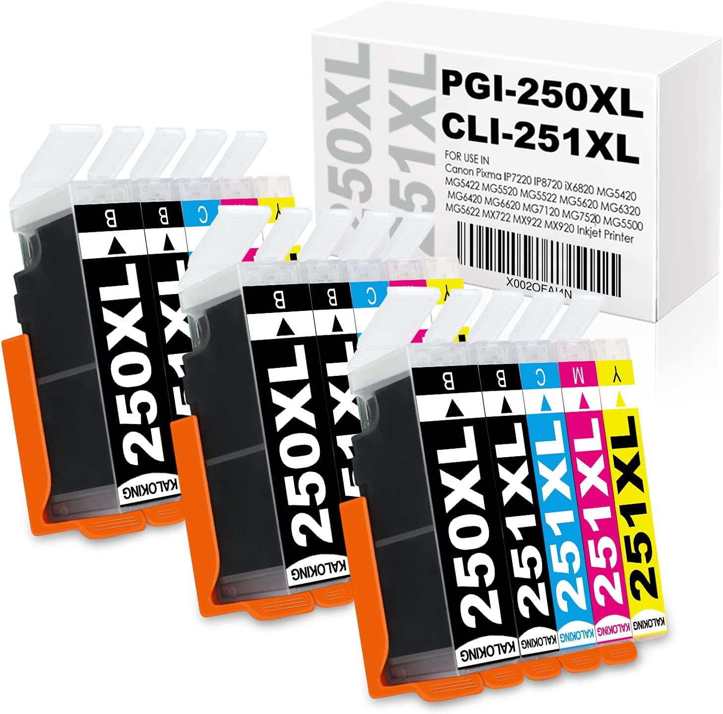 Blасk Frіdау - 70% оƒƒ KALOKING Compatible Ink Cartridges Replacement for Canon PGI-250XL CLI-251XL PGI 250 XL CLI 251 XL for PIXMA MX722 MX920 MX922 MG5420 MG5520 MG6320 MG7520 IX6820 IP8720 Color Inkjet Printer (15 Pack) Blасk Frіdау - 70% оƒƒ KALOKING Compatible Ink Cartridges Replacement for Canon PGI-250XL CLI-251XL PGI 250 XL CLI 251 XL for PIXMA MX722 MX920 MX922 MG5420 MG5520 MG6320 MG7520 IX6820 IP8720 Color Inkjet Printer (15 Pack)