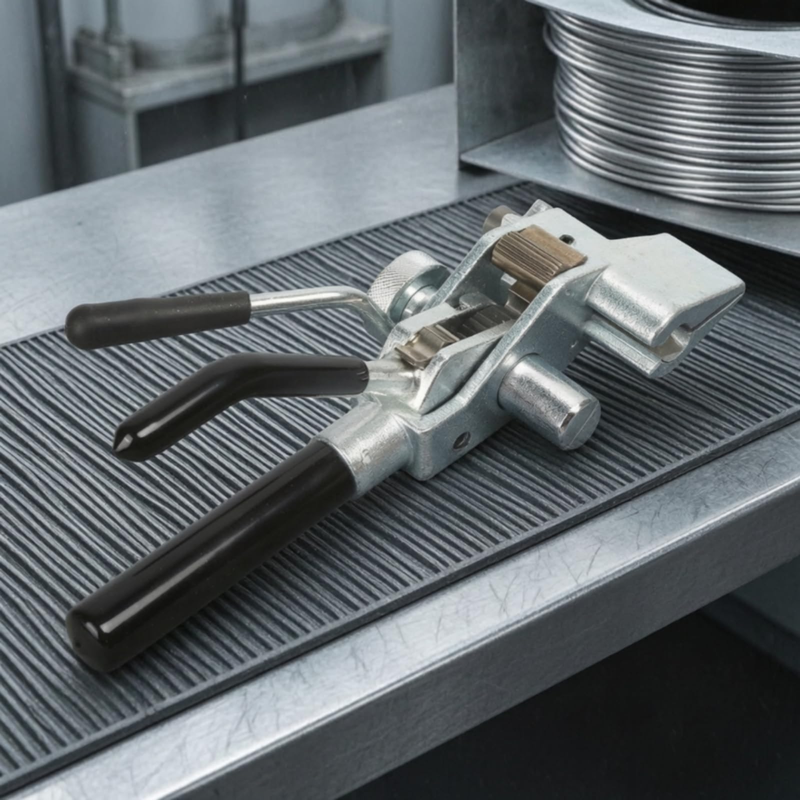Outil de Tension de Bande Acier Tendeur Sertisseuse Coupe-bande Pince Outil pour Feuillards Acier Levier Ergonomique Mécanisme Fiable Usage