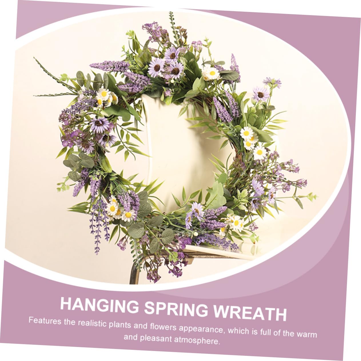 Cabilock Ghirlanda da Appendere alla Porta Decorazioni per Porte Delicate Ghirlanda Primaverile Multifunzione Articolo per Finestre Aspetto Luminoso e Naturale